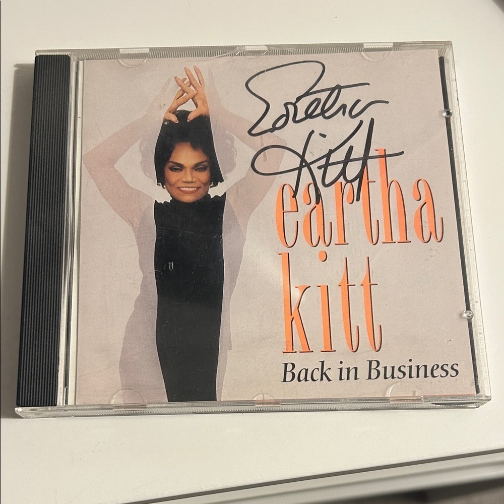 Eartha Kitt Back in Business autographed CD